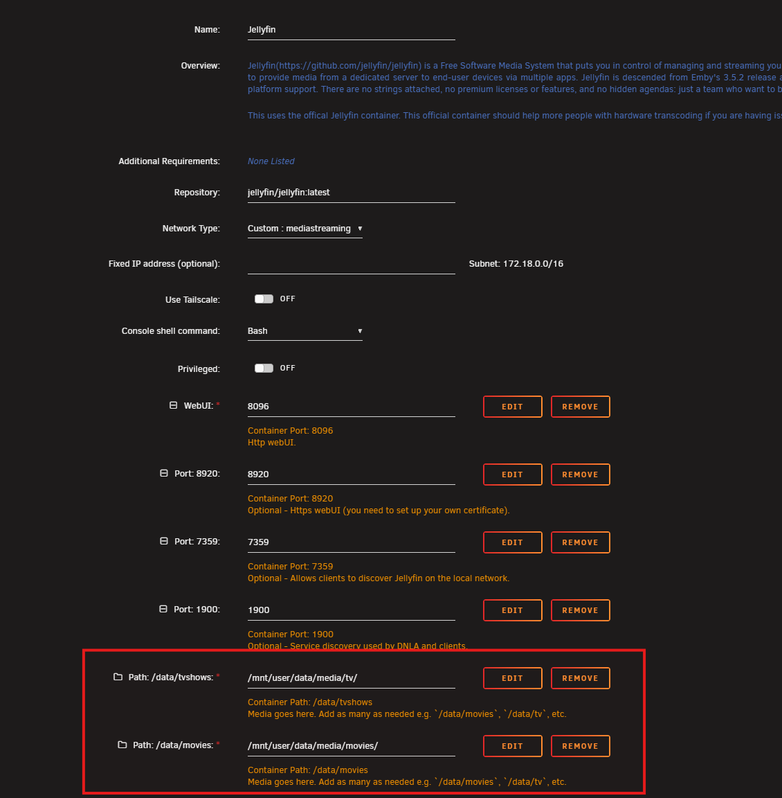 unraid-media-streaming-server
